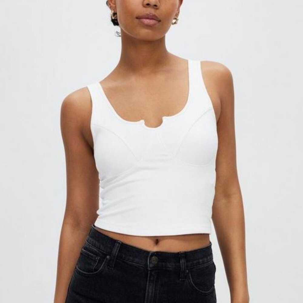 Abercrombie Knit Corset Crop Top Tank Quiet Luxury Rich Girl Starter Pack